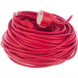Кабель-удлинитель electraline h05vv-f 3x1,5-50m, красный 1635