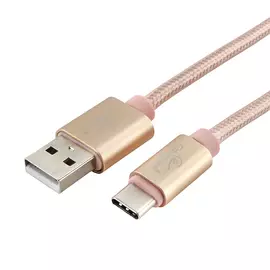 Кабель usb 2.0 cablexpert, am/typec, серия ultra, длина 1м, блистер, золотой cc-u-usbc01gd-1m