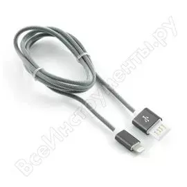 Кабель usb 2.0 cablexpert usb am/lightning, 8p, 1м, мультиразъем, темно-серый металлик ccb-apusbgy1m