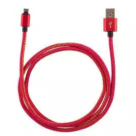 Кабель usb/microusb energy et-04 цвет - красный деним 006379