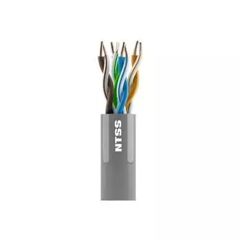Кабель витая пара NTSS U/UTP 5e 4 пары одножильный 24AWG медь 305м внутренний PVC серый NTSS-IN-UTP4-5е-PVC-GY