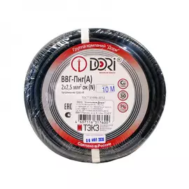Кабель ввг-пнг dori 2х2,5 10м гост 17600