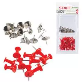 Канцелярские силовые кнопки-гвоздики Staff