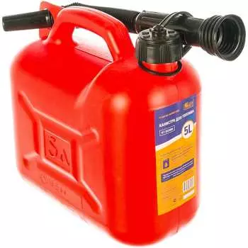 Канистра пластиковая 5 л с заливным шлангом kraft kt 832000
