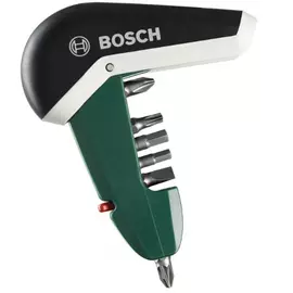 Карманная отвертка с храповиком bosch 6 бит. 2607017180