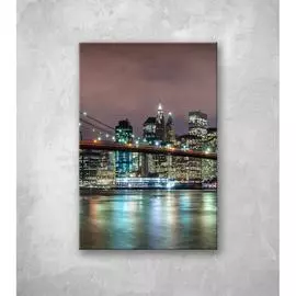Картина на стекле ООО Оптион НОЧНОЙ МАНХЕТТЕН 2 80355