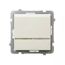 Карточный выключатель с подсветкой ospel sonata, без рамки, бежевый lp-15rs/m/27