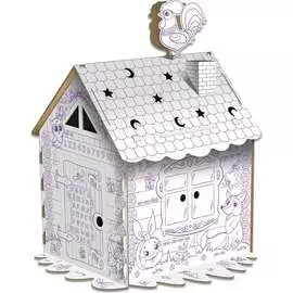 Картонный игровой развивающий домик-раскраска ЮНЛАНДИЯ