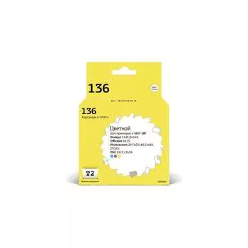 Картридж для HP Deskjet 5443 D4163 Photosmart C3183 C4183 D5163 PSC1513 T2 №136 IC-H9361