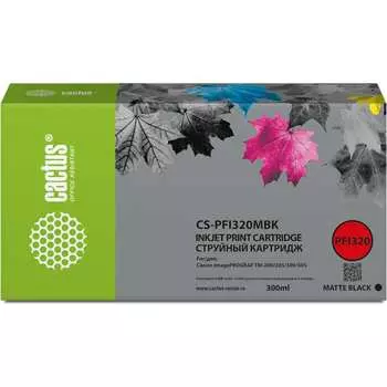 Картридж струйный для Canon imagePROGRAF TM-20 Cactus CS-PFI320MBK PFI-320MBK 1745997