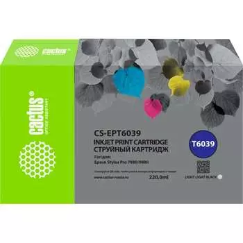 Картридж струйный для Epson Stylus PRO 7880/9880 Cactus CS-EPT6039 T6039 1879016
