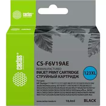 Картридж струйный для HP DeskJet 1110/1111/1112/2130 Cactus CS-F6V19AE 123XL 1376845