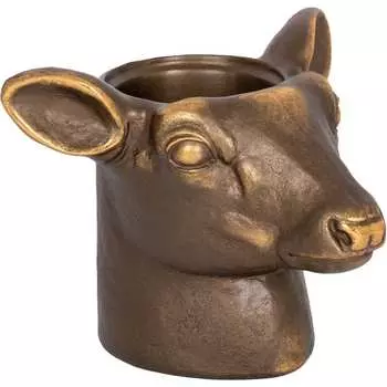 Кашпо для цветов BOGACHO Олень Эклер 22721/бронзовый