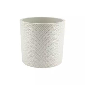 Кашпо IDEA ЭТНА D380 мм 24л с вставкой, белый ротанг М М 3185