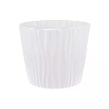 Кашпо IDEA ВОЛНА D250 мм 8л с вкладышем, белый М М 3190