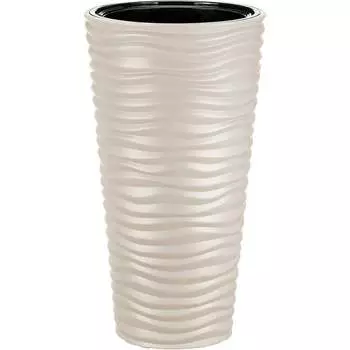 Кашпо IDEA ДЮНА D340 мм, H630 мм, 42 л, со вставкой М 3402 М 3402 Кремовый