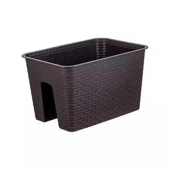 Кашпо IDEA на перила РОТАНГ 12л М 3227 коричневый М 3227 коричневый ротанг