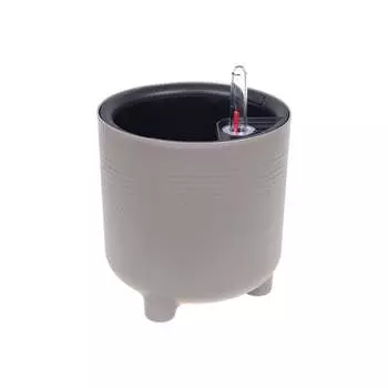 Кашпо IDEA ШЭНК D220 мм, 6,5л с вставкой и с автополивом французcкий серый М 3242 французcкий М 3242 французcкий серый