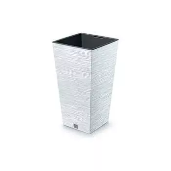 Кашпо с вкладышем Prosperplast DFSH240 S449 высокое FURU SQUARE 24х24 см, высота 45 см, белое 066727