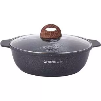 Кастрюля-жаровня Kukmara линия "Granit ultra" (blue) жгг31а