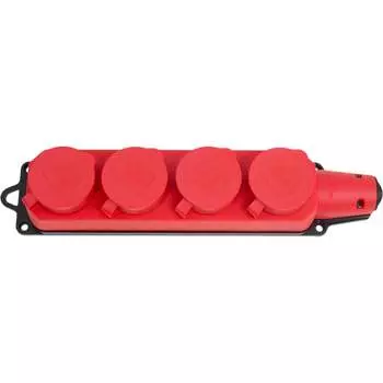 Каучуковая четырехместная розетка Smartbuy SBE-16-4-00-Rr