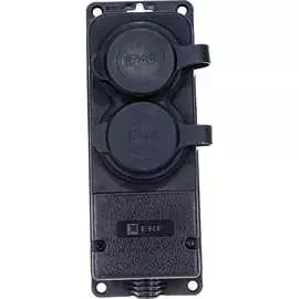 Каучуковая двухместная розетка EKF PRO RPS-018-16-230-44-r