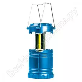 Кемпинговый фонарь smartbuy складной мини 3x3вт cob, синий sbf-33-b