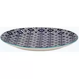 Керамическая плоская круглая тарелка Ladina