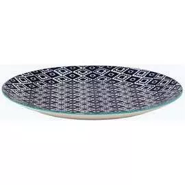 Керамическая плоская круглая тарелка Ladina