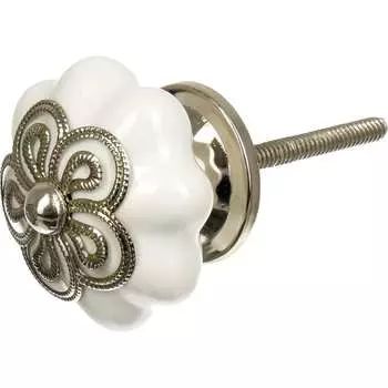 Керамическая ручка для мебели BlumenHaus Цветок 66135