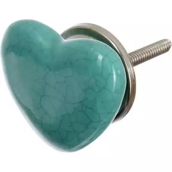 Керамическая ручка для мебели BlumenHaus Сердце 66162