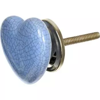 Керамическая ручка для мебели BlumenHaus Сердце 66157