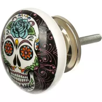 Керамическая ручка для мебели BlumenHaus Череп 66165