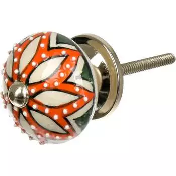 Керамическая ручка для мебели BlumenHaus Лотос королевский 66104