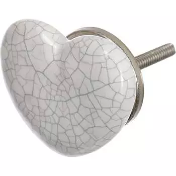 Керамическая ручка для мебели BlumenHaus Сердце 66158
