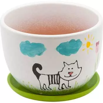 Керамический горшок Вещицы кот BH-08-4