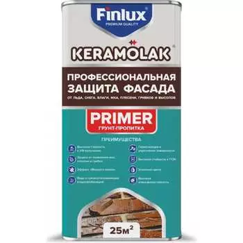 Керамический лак для защиты любых фасадов Finlux keramolak Primer 4603783207206