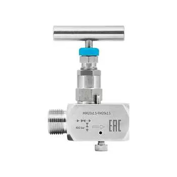 Клапан РОСМА SS-V4 Ду15 Ру400 игольчатый одновентильный, нержавеющий, ВР/НР М20х1.5 D070-04263