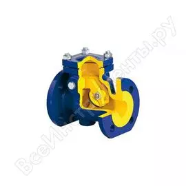 Клапан zetkama обратный, чугун, поворотный, ду80 ру16, фланцевый 302a080c01 019-0973