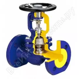 Клапан zetkama запорный, чугун, ду100 ру16, фланцевый, сильфонный 234a100c01 107-3731