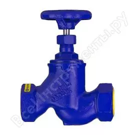 Клапан zetkama запорный, чугун, ду15 ру16, м/м 201a015c00 007-7617