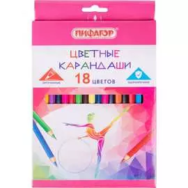 Классические цветные карандаши Пифагор Быстрее выше сильнее 181812