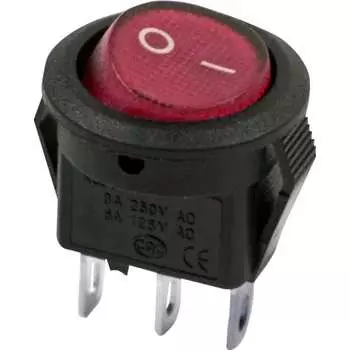 Клавишный круглый выключатель REXANT 36-2511