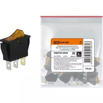 Клавишный переключатель TDM ELECTRIC IRS-101-Y SQ0703-0045