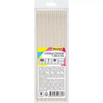 Клеевые стержни для клеев.пист. 7-200-8-TRA дл.200мм D7мм прозрачный Silwerhof 1974825