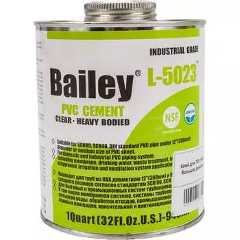 Клей для труб ПВХ больших диаметров AQUAVIVA Bailey L-5023 23395