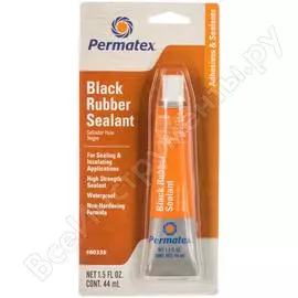 Клей-герметик permatex резиновый, черный 44 мл. 80338
