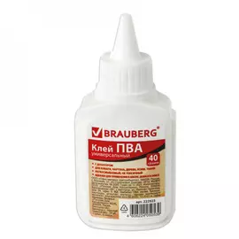 Клей ПВА для бумаги, картона, дерева BRAUBERG