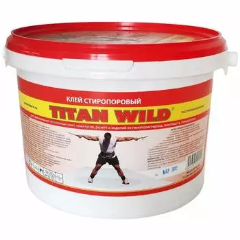 Клей titan wild стиропор россия белоснежный 4,0 кг ведро tws4,0