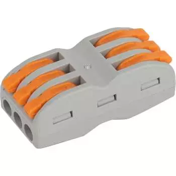 Клемма ЭРА серия 423 проходная 3 плюса с рычагом 0.084мм2 Б0057073